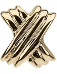 Authentic Chamilia 14k YG Criss Cross Bands Charm