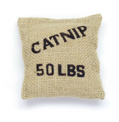 Coastal Cat Toy Catnip Burlap Bag