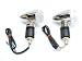 Motorcycle 2pcs LED Chrome Mini Clear Bullet Turn Signals Fits Metric Cruisers, Harleys, Choppers Enhance the look with these LED Mini Bullet Chrome Turn Signals Blinkers, Harley Davidsons, Suzuki, Honda, Kawasaki, Yamaha Cruisers, Scooters, Vespa, Moped