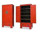 Chinese Ming-Style Armoire - Red Chinese Ming-Style Armoire - Red