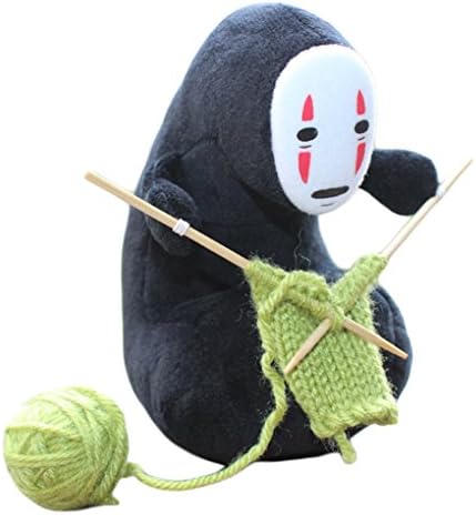 Coolchange Anime Spirited Away No-Face Plush Dolls with Knitting a Sweater 6"