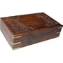 Handcrafted Wooden Jewellery Box for Girls Hand Carved with Brass Inlay Work (wc465fba)