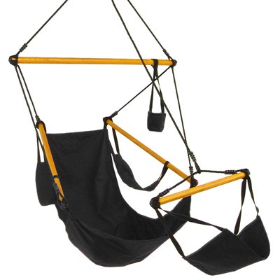 Castaway Swing Chair, Black