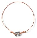 Sterling Silver Leather Adjustable "Love" Bracelet by Bob Siemon