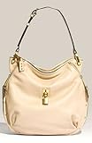 Marc Jacobs Angie Leather Shoulder Bag Purse Tote Beige