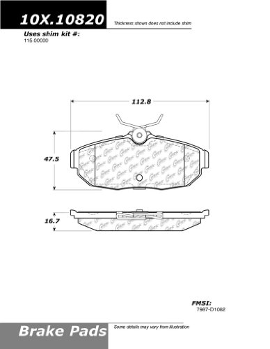 Centric Parts, 102.10820, CTek Brake Pads