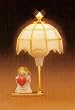 Dollhouse Miniatures Childs Girl with Heart Lamp