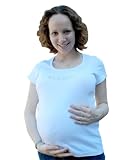 41r%2Bma372ML. SL160  White Its A Girl! Maternity Shirt with Short Sleeve