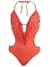 Womens One Piece/bikini Monokini Swimsuit w/ Fringe Swimwear, MW, Multiple Prints and Solids