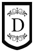 Monogram Regalia Garden Size Flag - D