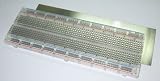 BB830T Transparent Solderless Plug-in BreadBoard, 830 tie-points, 4 power rails, 6.5 x 2.2 x 0.3in (165 x 55 x 9mm)