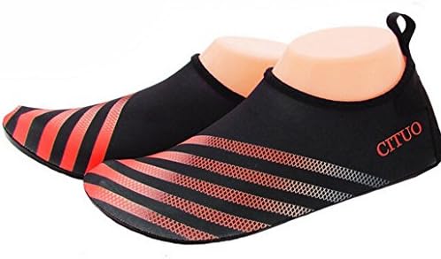 Barefoot Water Skin Shoes Aqua Socks for Beach Swim Surf Yoga Exercise Men Women by Digold (US 6.5-7 (L), Red)