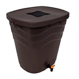Fiskars 5992 Saguaro 26.5 Gallon Rain Barrel, Chocolate Brown