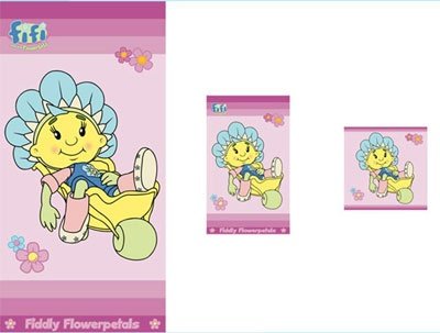 Official Fifi and the Flowertots three piece towel set (bath, hand and face) (See Description)