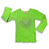 Haven Girl - Girls Long Sleeve Ribbed Top, Lime