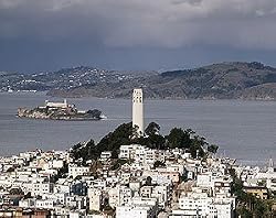 Coit Tower and Alcatraz, San Francisco Photograph - Beautiful 16"x20" Photographic Print by Carol M. Highsmith