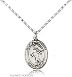 St. Christopher Track and Field Medium Sterling Silver Medal