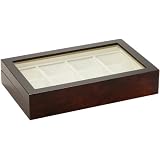 Diplomat Black Wood 12-Pocket Watch Storage Ch