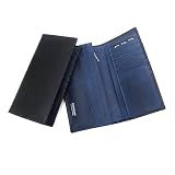 最高級 コードバン [メンズ 長財布] ロングウォレット ネイビー (A697-S2)