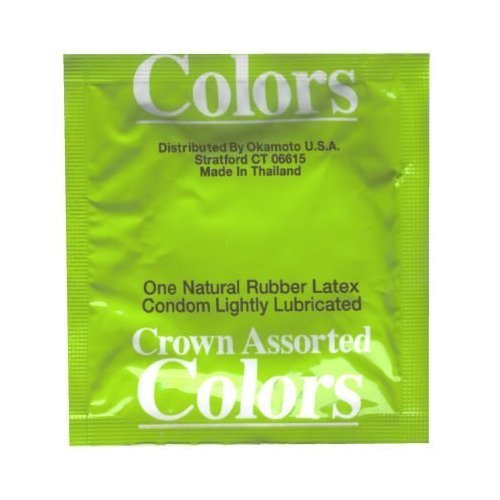 OKAMOTO CROWN ASSORTED COLORS 72-Count Pack