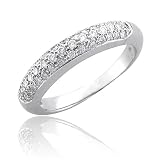 18k White Gold Diamond Eternity Band Ring Size 7 (HI, SI-I, 0.50 carat)