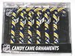 BUFFALO SABRES Team Logo & Colors CANDY CANE CHRISTMAS ORNAMENT SET (6 pack)