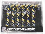 BUFFALO SABRES Team Logo & Colors CANDY CANE CHRISTMAS ORNAMENT SET (6 pack)