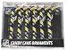 BUFFALO SABRES Team Logo & Colors CANDY CANE CHRISTMAS ORNAMENT SET (6 pack)