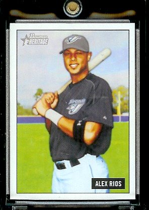 2005 Bowman Heritage # 197 Alex Rios Toronto Blue Jays Baseball Card