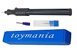 toy mania ミニルーター ペンルーター リューター 電動彫刻刀 電池式 ダイヤモンドビット ２ビット セット (ブラック)