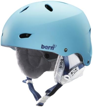 Bern Unlimited Women's Brighton EPS Satin Finish Snow Helmet with White Liner