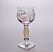 Set Of Four (4) - Romanian Crystal Glassware/Barware - Etched Grape Vine Pattern - Georgio Design - 2 Oz Cordial Glasses