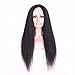 Coarse Italian Yaki Wig Brazilain Virgin Natural Color Kinky Straight Lace Front Human Hair Wigs for Black Women 20inch