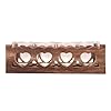 Rustic Wood Heart Cut Out Tealight Holder With Four Glass Holders