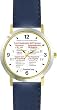Habit 3 - Time Management Matrix or Quadrants (Spanish Text) - DELUXE TWO-TONE WATCH from THE 7 HABITS - WATCH COLLECTION BY WATCHBUDDY&reg; - Arabic Numbers - Blue Leather Strap-Size-Large ( Men's Size or Jumbo Women's Size )