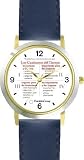 Habit 3 - Time Management Matrix or Quadrants (Spanish Text) - DELUXE TWO-TONE WATCH from THE 7 HABITS - WATCH COLLECTION BY WATCHBUDDY&reg; - Arabic Numbers - Blue Leather Strap-Size-Large ( Men's Size or Jumbo Women's Size )