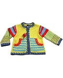 : Catimini *Urban Global Mix* Yellow/Red/Blue Striped Cat Cardigan 6m