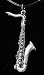 Harmony Jewelry Tenor Sax Necklace - Pewter