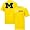 Nike Michigan Wolverines Yellow Rush the Field T-shirt