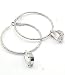 Sparkling Clear Crystal Tear Drop Silver Hoop Earrings Fashion Jewelry