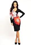 The Olian "Dania" V-neck Floral Surplice Dress