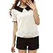 ETOSELL Lady Peter Pan Collar Chiffon T-Shirt Korean Chic Women Lace Blouse