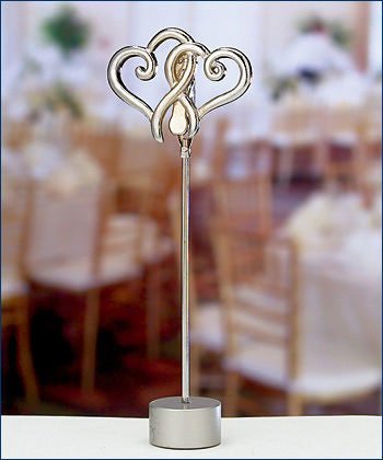 Double Heart Place Card Holder Wedding Favors, 144