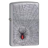 41r FzYxH9L. SL160  Zippo Black Widow & Spider Web Chrome Lighter, 9202