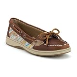SPERRY ANGELFISH 9102237 TAN CAMEL PLAID WOMENS 7.5 M