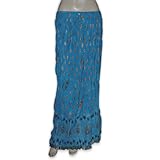 IMAGE OF DakshCraft Cotton Designer Skirt Long, Blue