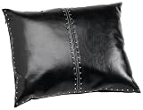 Michael Kors Astor Suede Faux Leather Decorative Pillow, Black