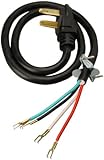 Coleman Cable 09154 4-Feet 30-Amp 4-Wire Dryer Power Cord