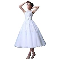 Hot Sale LAURELMARY Women's Ball Gown Teal Length High Collar Wedding Dress Color Ivory US Size 16