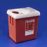 Sharps Container 2 Quart Transparent Red
